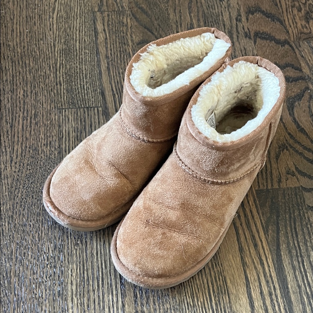 UGG Kids Tan Boots with Cream Lining